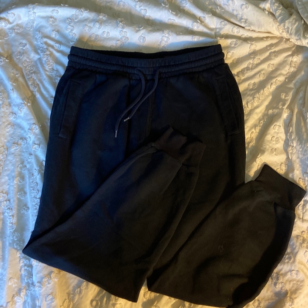 black high waisted joggers